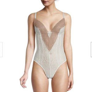 NWT Kiki De Montparnasse Bondage Ivory Lace Bodysuit Small
